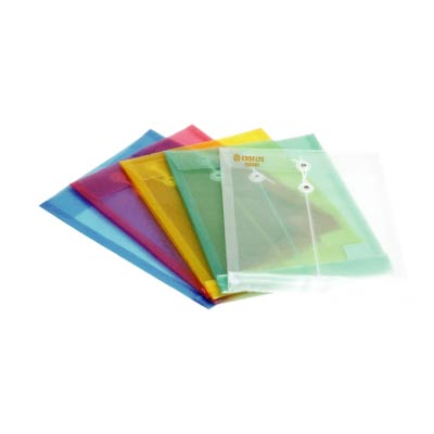 易达透明信封#700340   A4白色透明塑料绕线档案袋 12个/包 整包起订