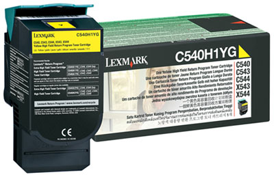 利盟(Lexmark) 黄色碳粉（高容）(C540H1YG)