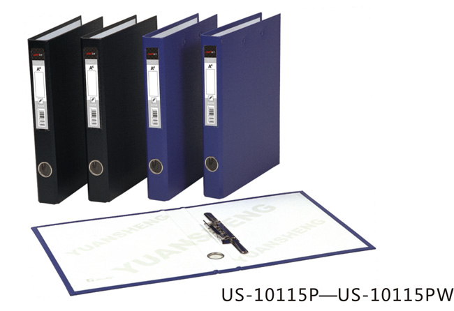 远生 PVC封面纸板夹 US-10115PW（长押夹+板夹 背宽42mm 黑）