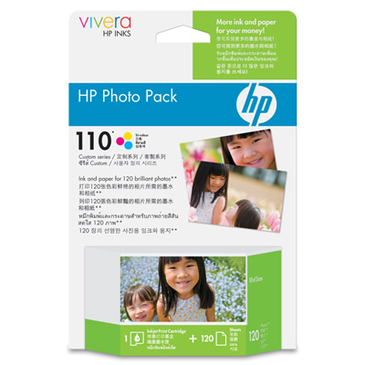HP 110PVP照片超值套装（110墨盒+120页4X6英寸相纸0（Q8700AA）