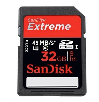 SanDisk（闪迪）32GB Extreme 至尊极速SDHC存储卡（class10）45MB/S