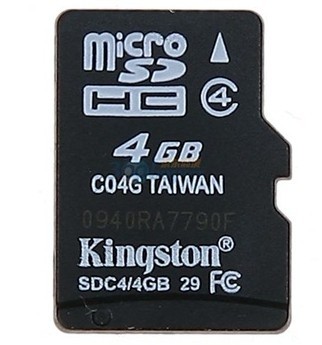 金士顿（Kingston）4G class4 TF（microSD）存储卡（SDC4/4GBSP）